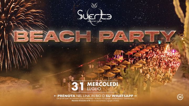 Cover for event: BEACH PARTY - La Suerte-