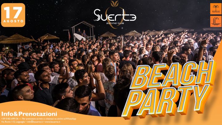 Cover for event: Beach Party - Mer 17/08 - La Suerte