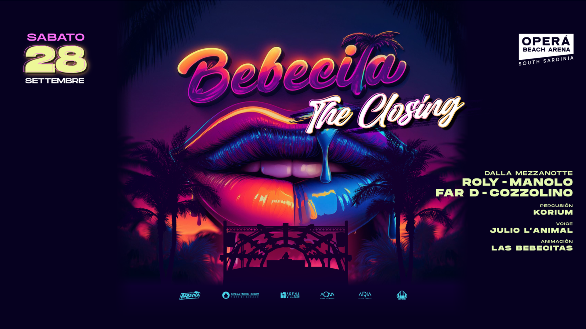 Bebecita / Latin Music Show LA FESTA DI CHIUSURA DELLA STAGIONE - Sabato 28 Settembre