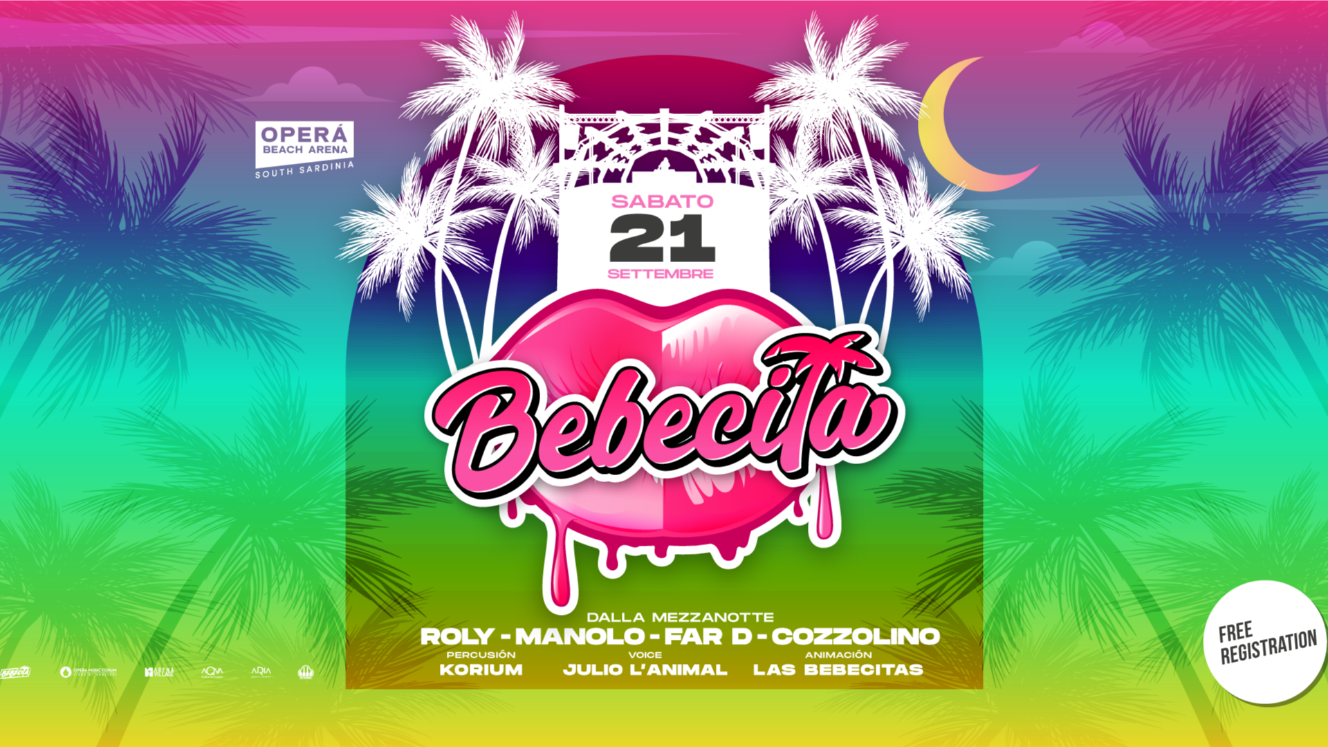 Bebecita / latin Music Show - Sabato 21 Settembre Opera Beach Arena 