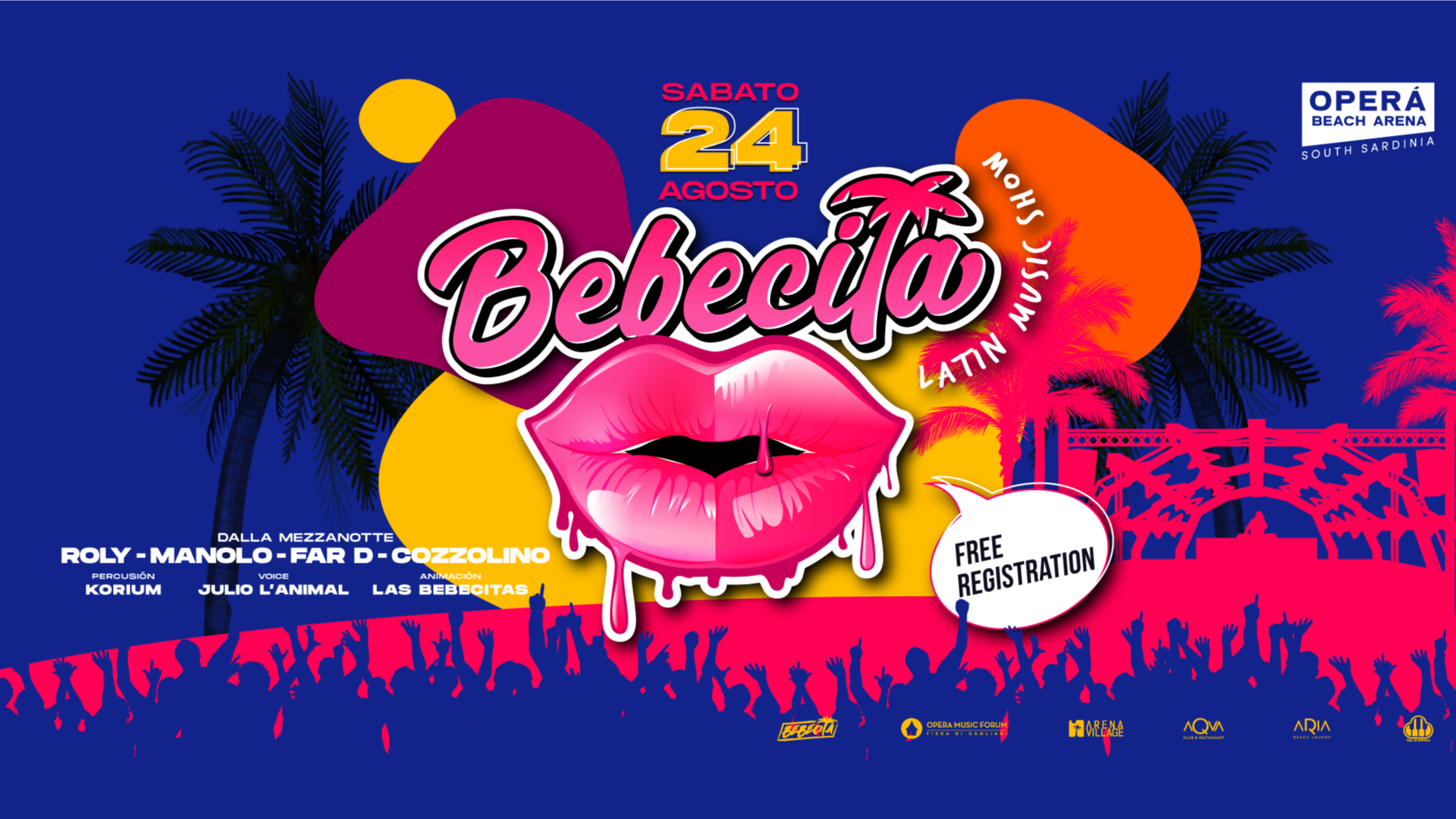 Bebecita / latin Music Show - Sabato 24 Agosto Opera Beach Arena 