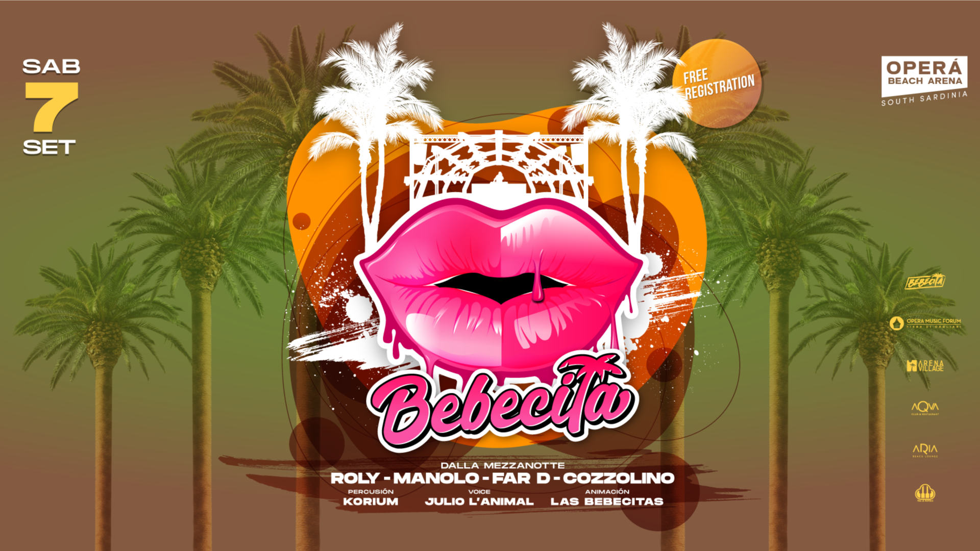 Bebecita / latin Music Show - Sabato 7 Settembre Opera Beach Arena 