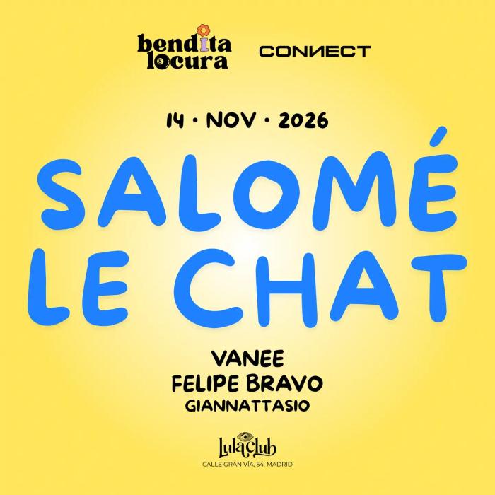 Cartel de Bendita Locura x Connect with Salomé Le Chat en Lula Club