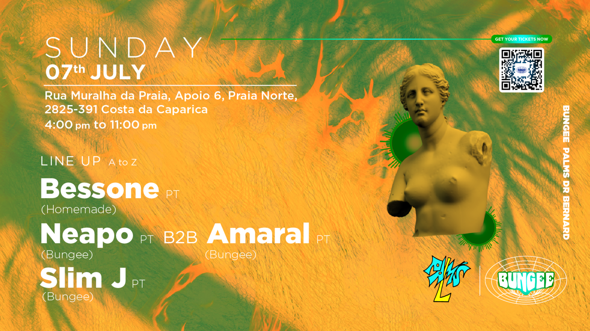 BESSONE & BUNGEE ARTISTS | SUN 7 JUL • PALMS DR. BERNARD