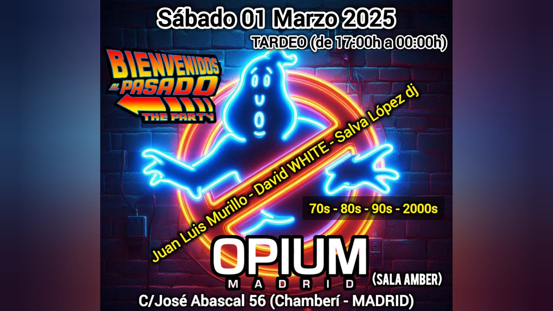 BIENVENIDOS AL PASADO @ OPIUM MADRID (SALA AMBER, TARDEO) image