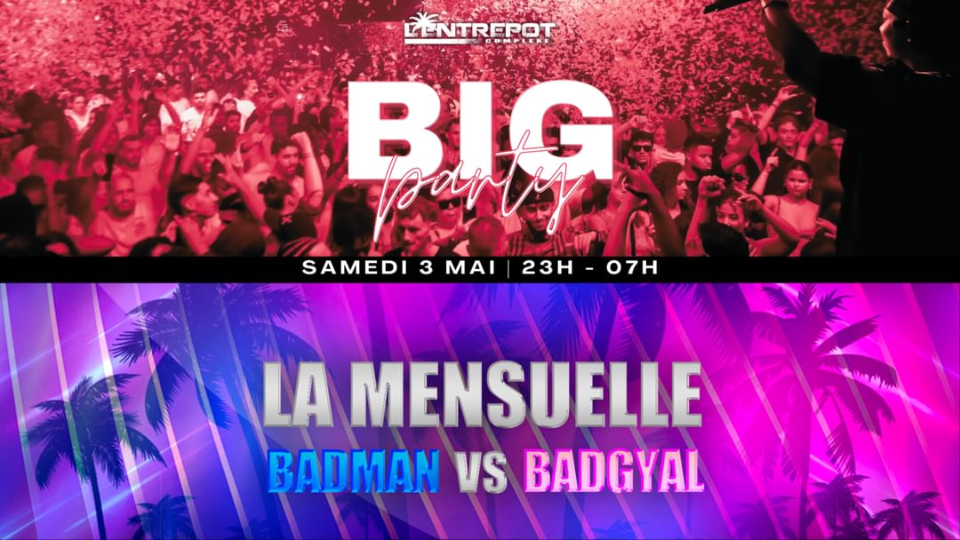Cartell de l'esdeveniment BIG PARTY & LA MENSUELLE by DJ LV