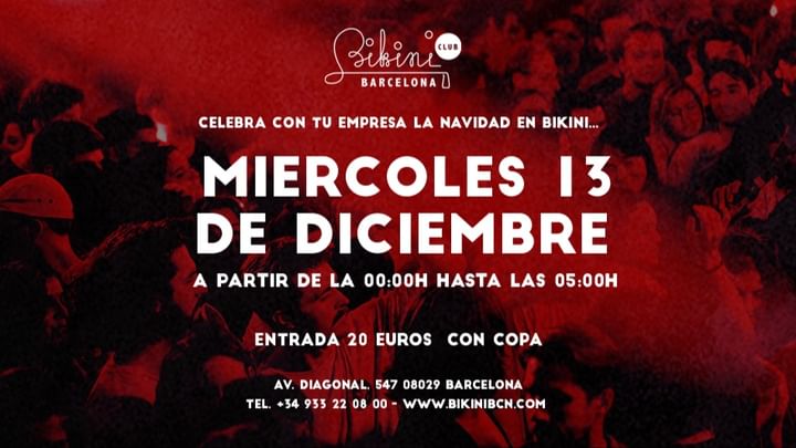 Cover for event: BIKINI | 13.12.23 | CELEBRA CON TU EMPRESA LA NAVIDAD EN BIKINI...