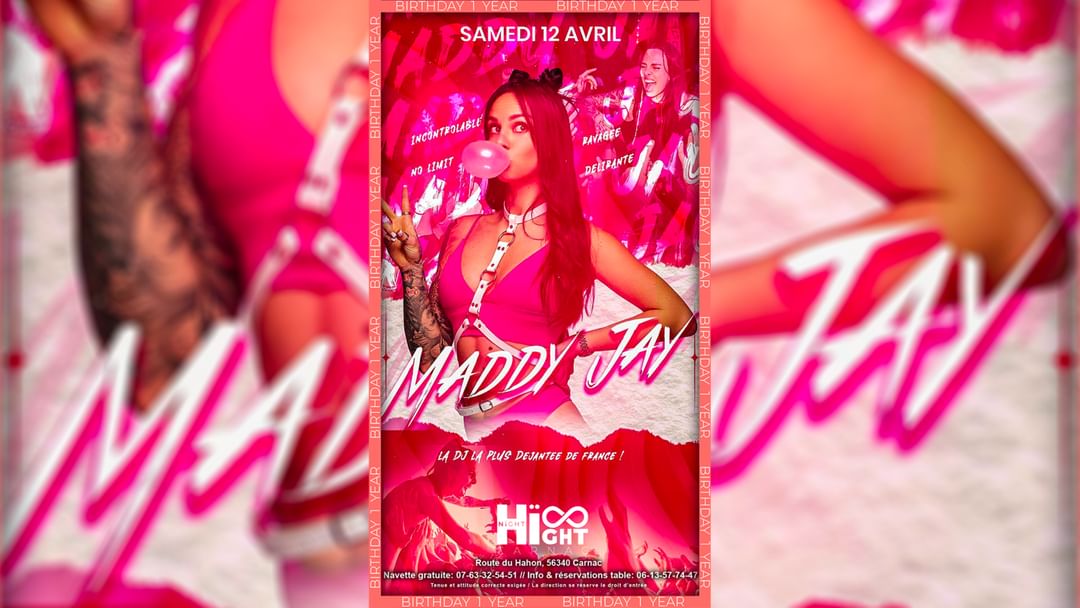 BIRTHDAY CLUB 1 YEAR DJ GUEST MADDY JAY-Eventplakat
