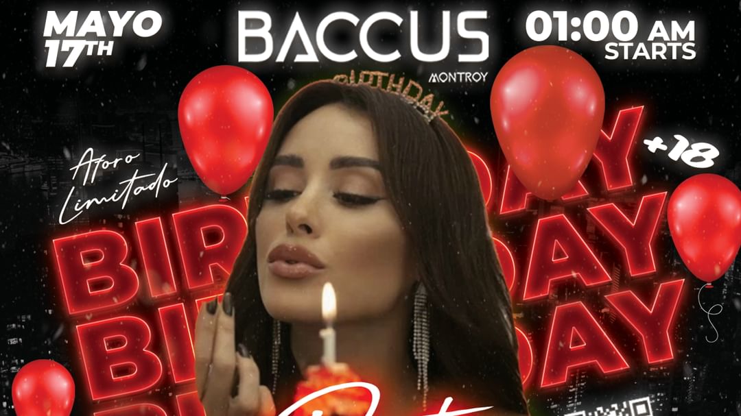 Capa do evento BIRTHDAY PARTY BACCUS NIGHT CLUB