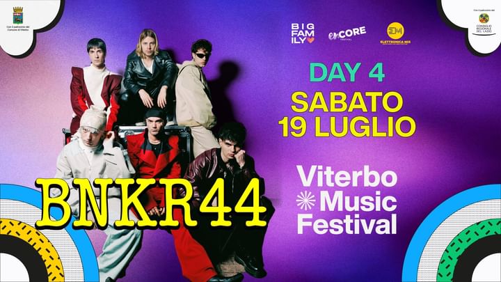 Cover for event: BNKR44 | 19 LUGLIO @ Viterbo Music Festival 2025