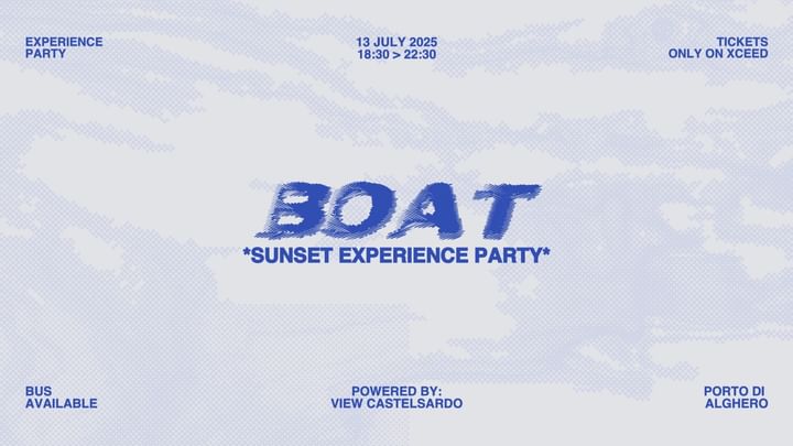 Cover for event: BOAT *Sunset Experience Party*