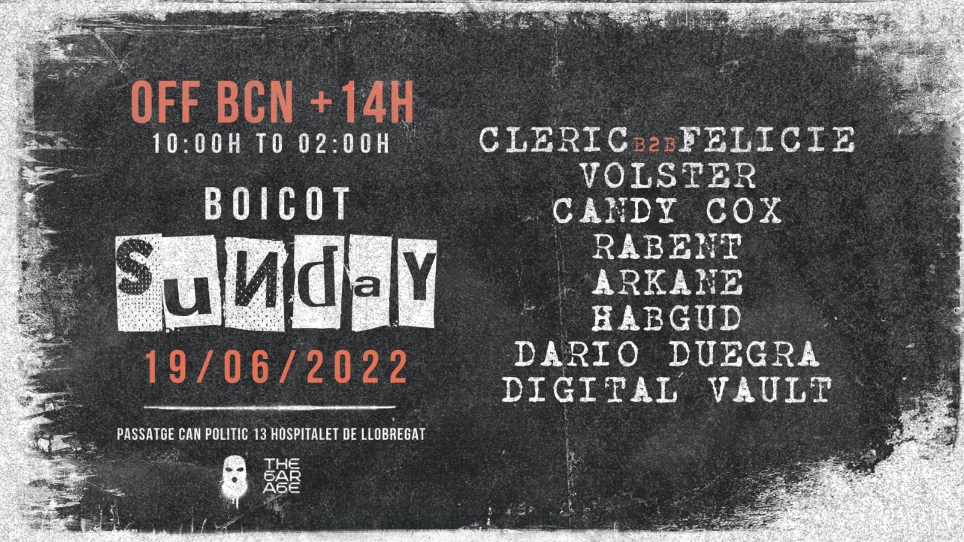 BOICOT Sunday - +14h - OFF BCN image