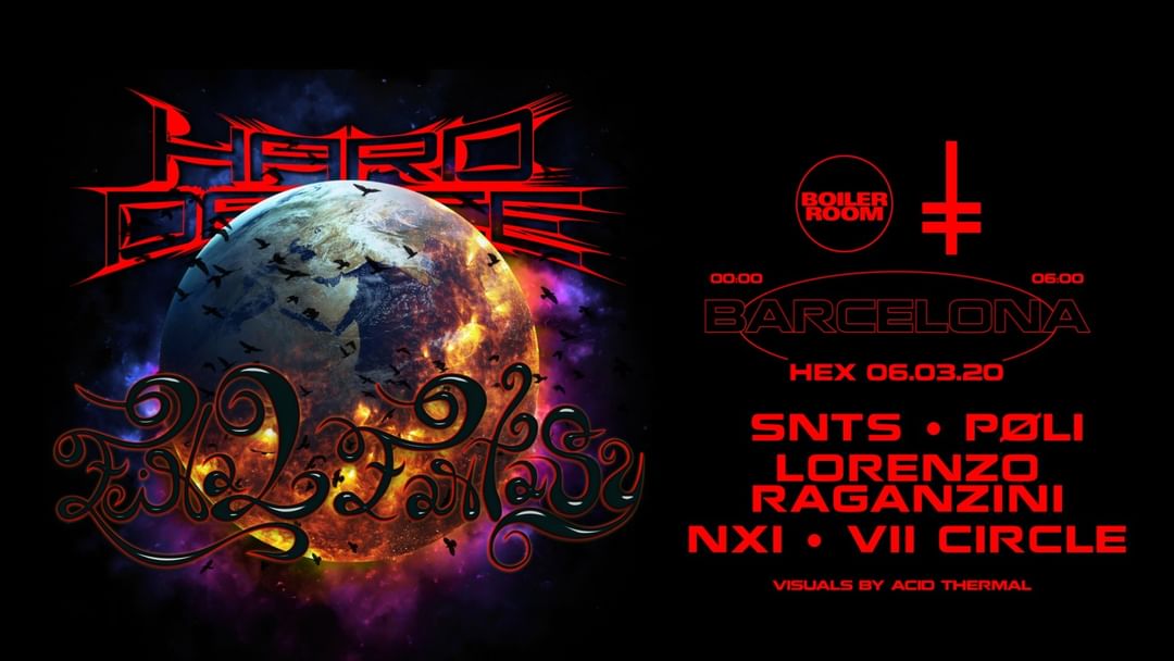Cartel del evento Boiler Room x HEX Barcelona pres: HARD DANCE