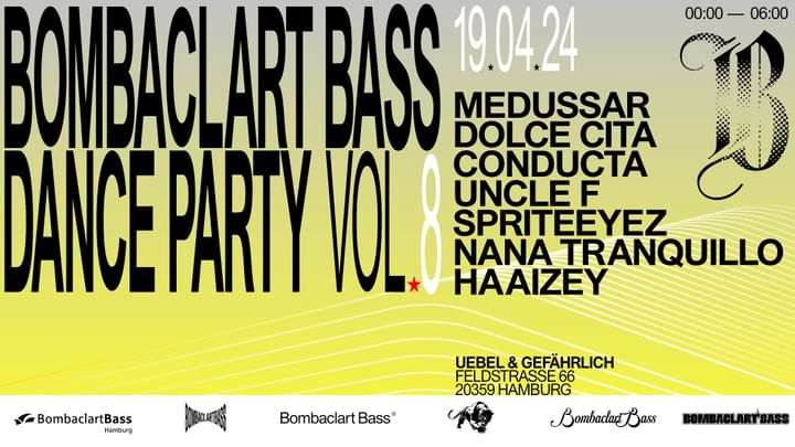 Cover for event: Bombaclart Bass Dance Party Vol.8