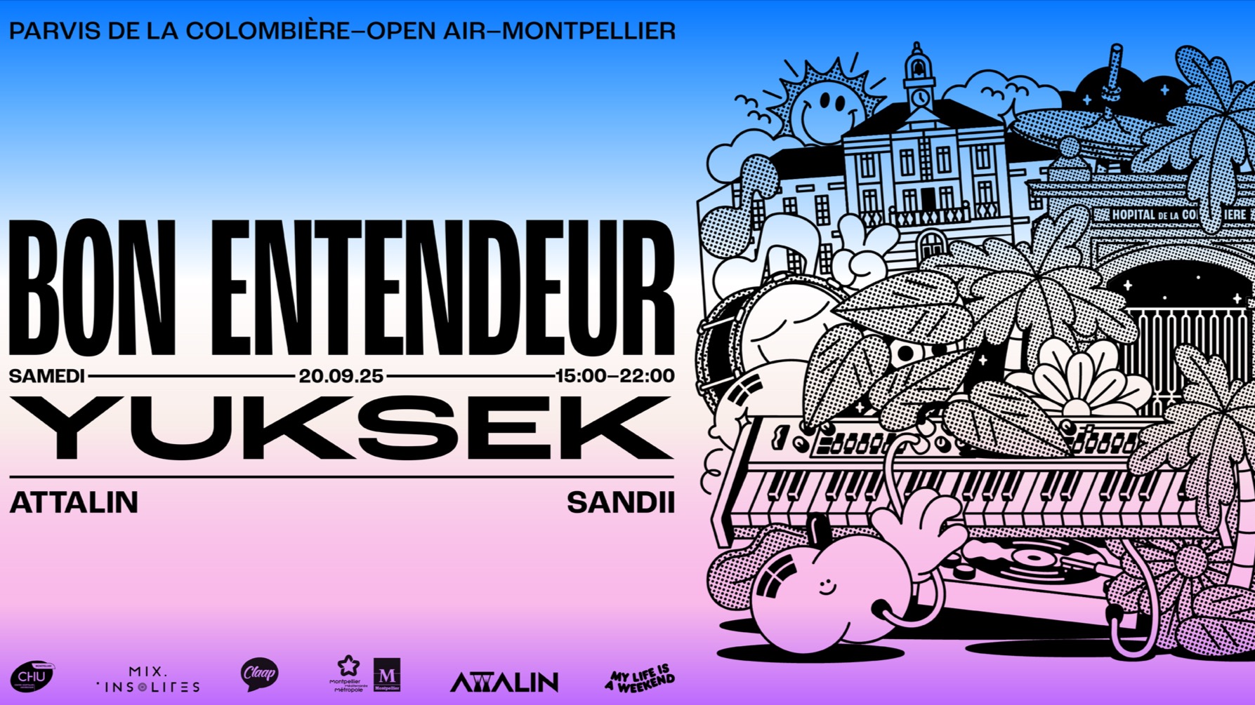  BON ENTENDEUR + YUKSEK • Open Air • Parvis de la Colombière, Montpellier  image