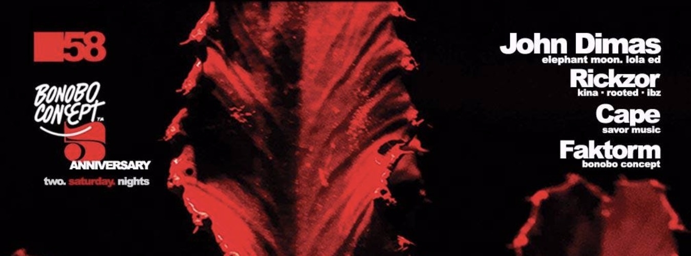 Bonobo Concept at RED58 | 5th Anniversary  w/ John Dimas image