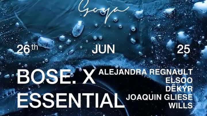 Cover for event: bose. at Goya Social Club