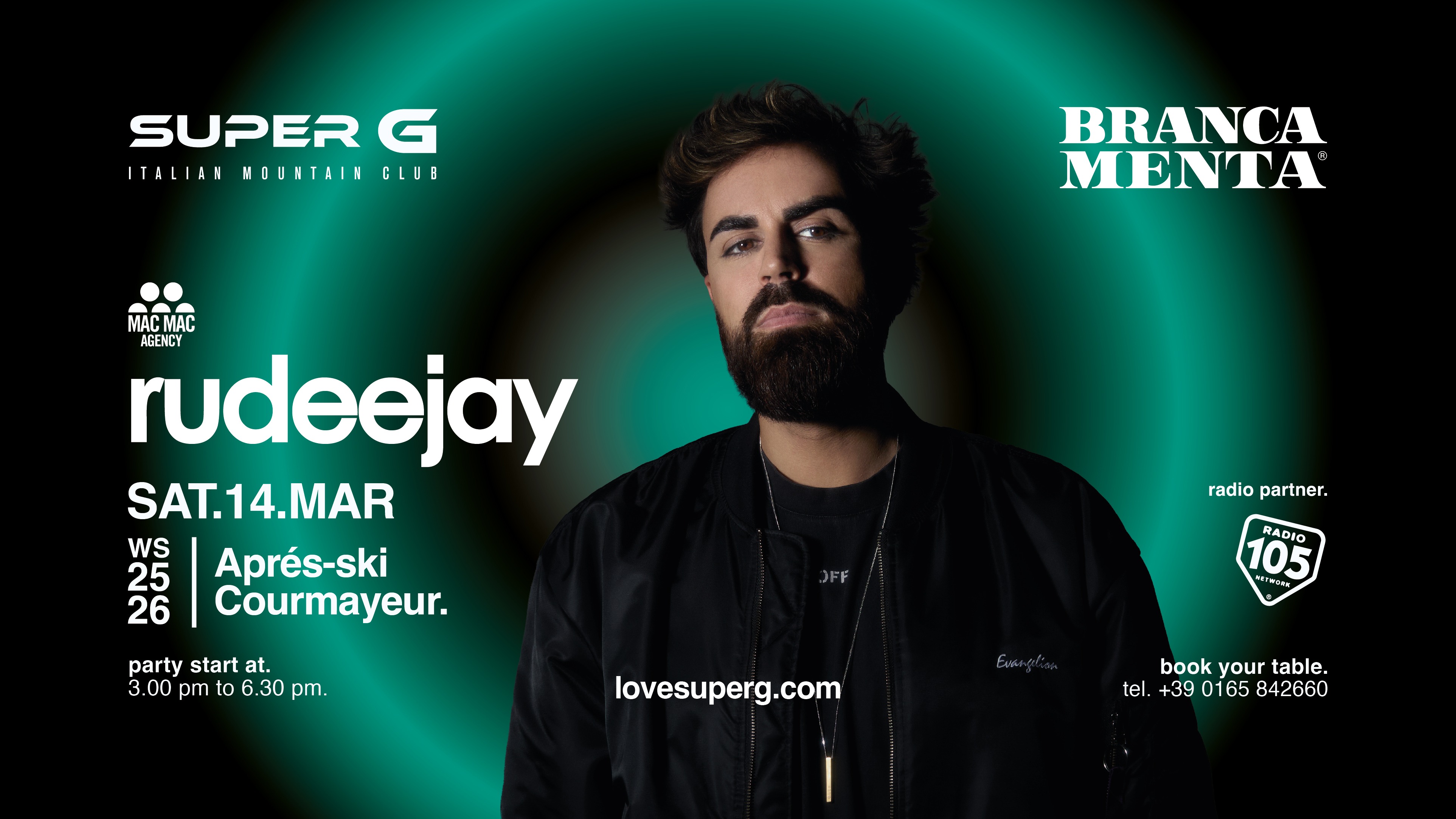 BRANCAMENTA DAME UN BRRRR presents RUDEEJAY @Super G image