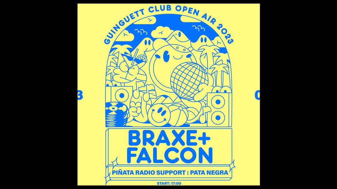 BRAXE + FALCON • Guinguette Club Open Air • Montpellier, Halle Tropisme-Eventplakat