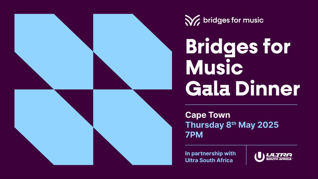 Cartell de l'esdeveniment Bridges For Music x Ultra Gala Dinner