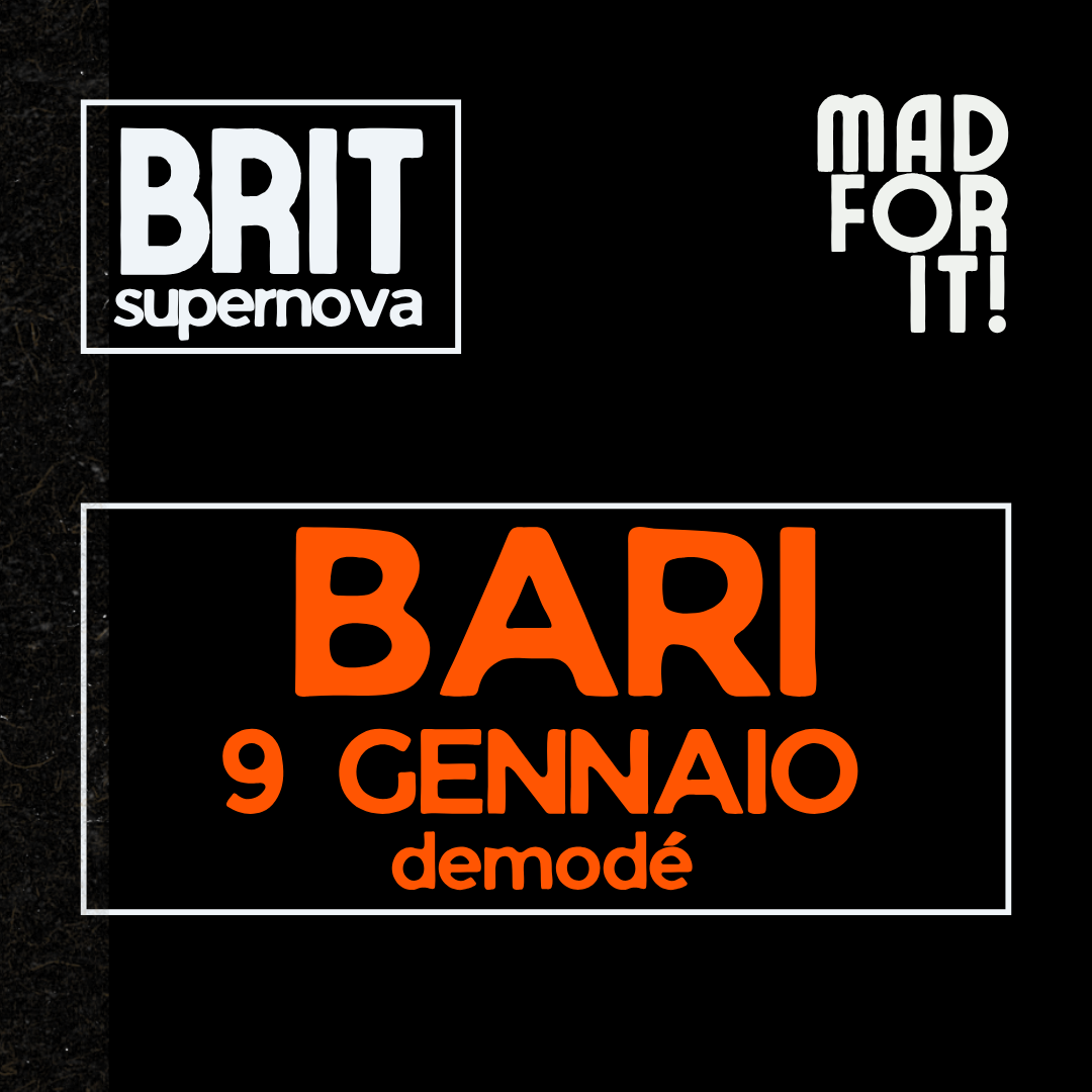 BRIT supernova PARTY BARI | live + dj set | 9 NOVEMBRE | DEMODE ORE 22: ...