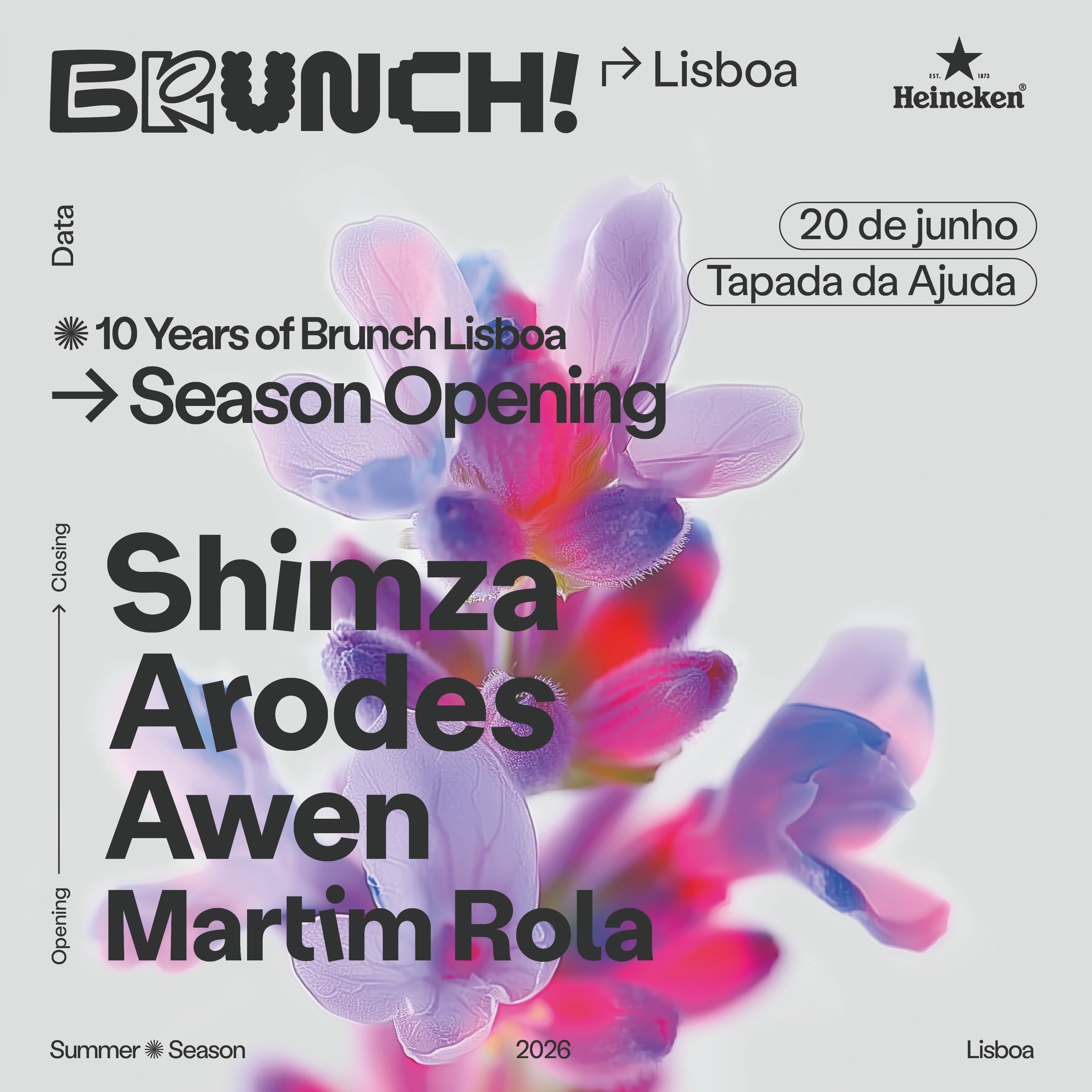 Brunch Electronik Lisboa 2026 #1: SHIMZA, ARODES, AWEN, MARTIM ROLA image