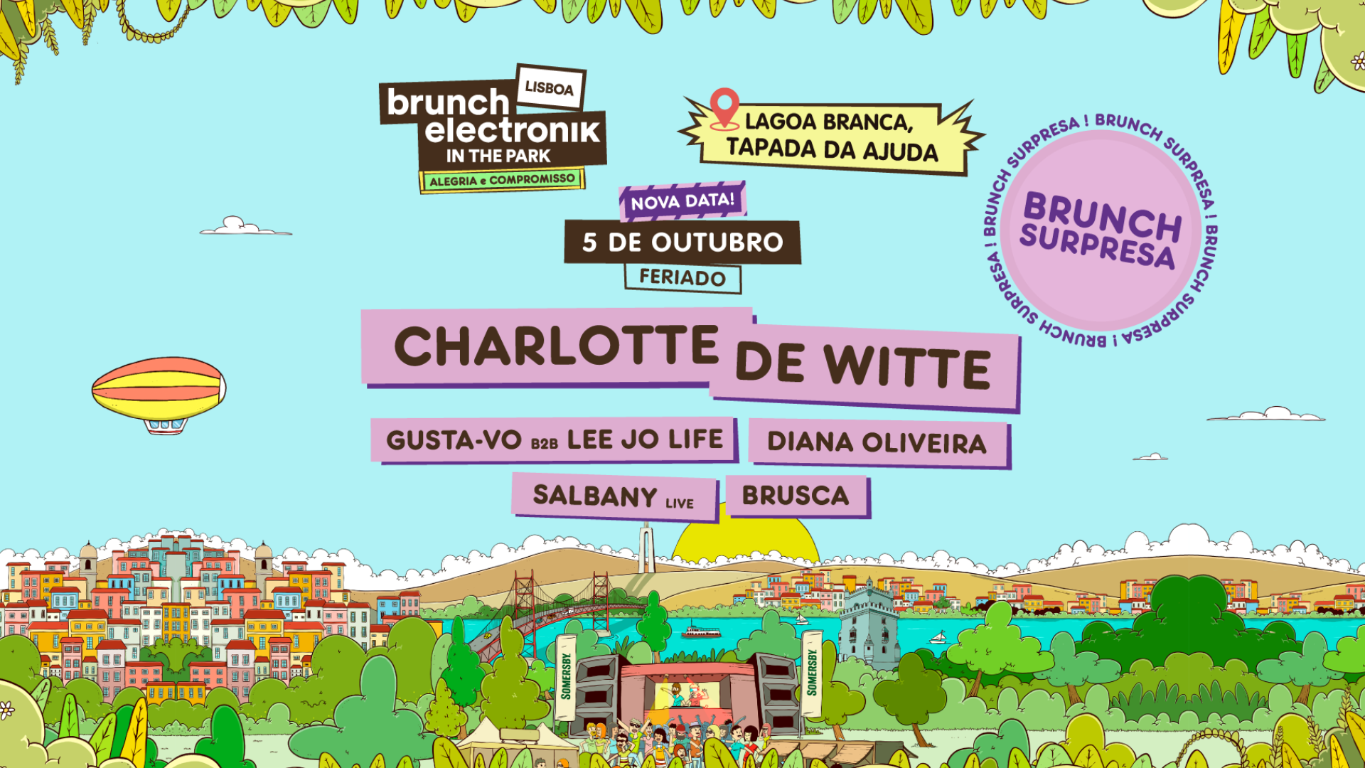 Brunch -In The Park Lisboa #7 - ESPECIAL: Charlotte de Witte, Gusta-vo B2B Lee Jo Life, Diana Oliveira, Salbany Live, Brusca