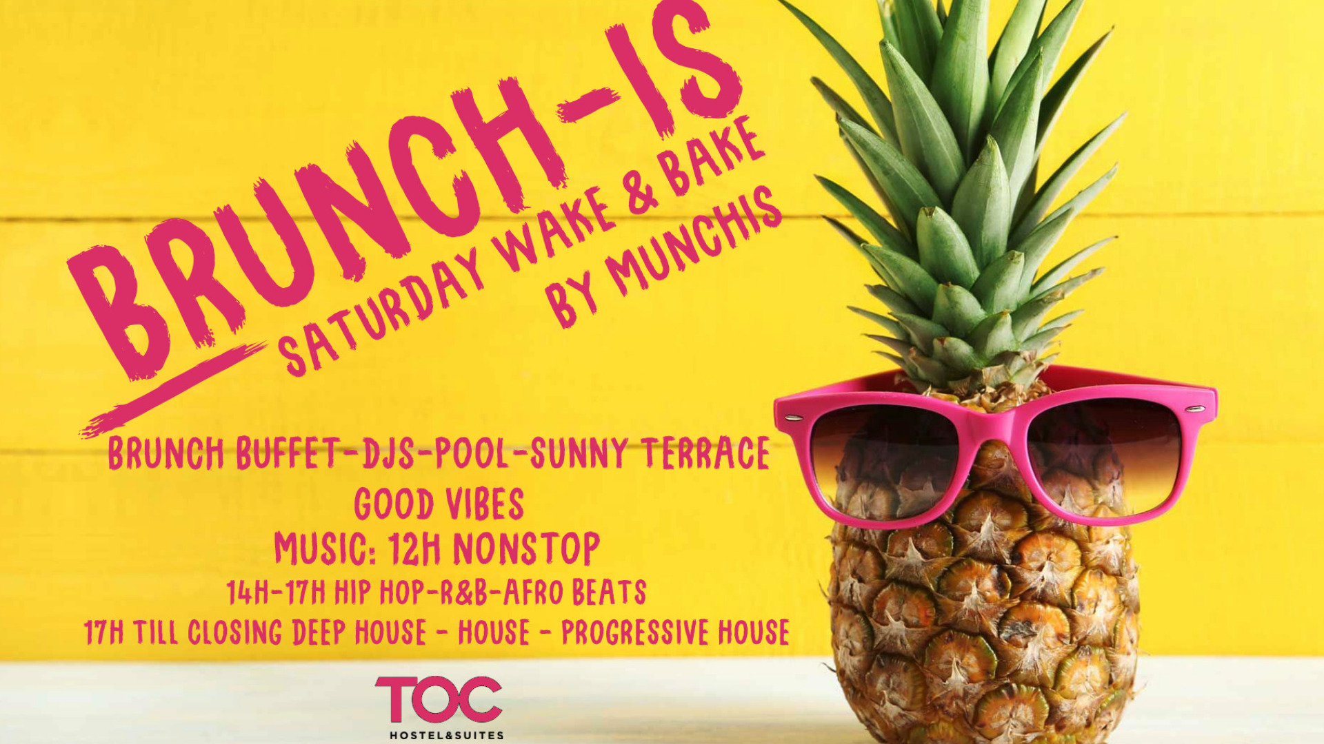 BRUNCH-IS: Brunch open Bar, Pool, 12h Music Nonstop (BY MUNCHIS) FREE ENTRY image