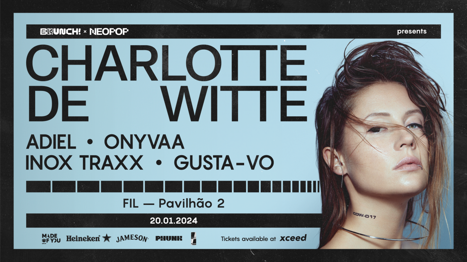BRUNCH X NEOPOP presents Charlotte de Witte, Adiel, Onyvaa, Inox Traxx, Gusta-vo
