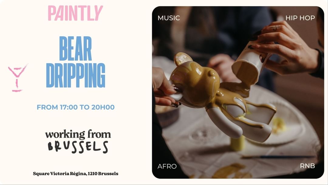 Brussels - Bear Dripping-Eventplakat