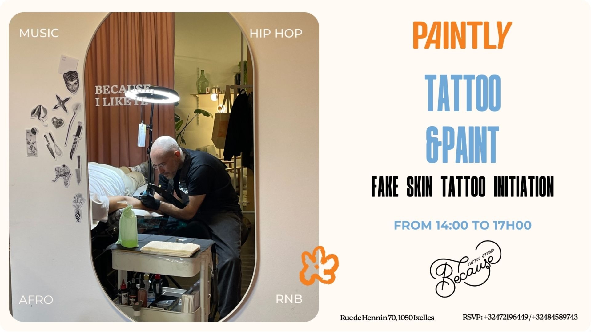 Brussels - ( Fake Skin Tattoo Initiation ) Tattoo & Paint