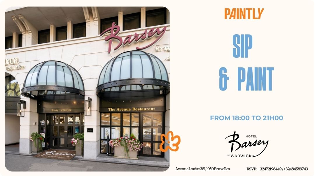 Brussels - Sip & Paint-Eventplakat