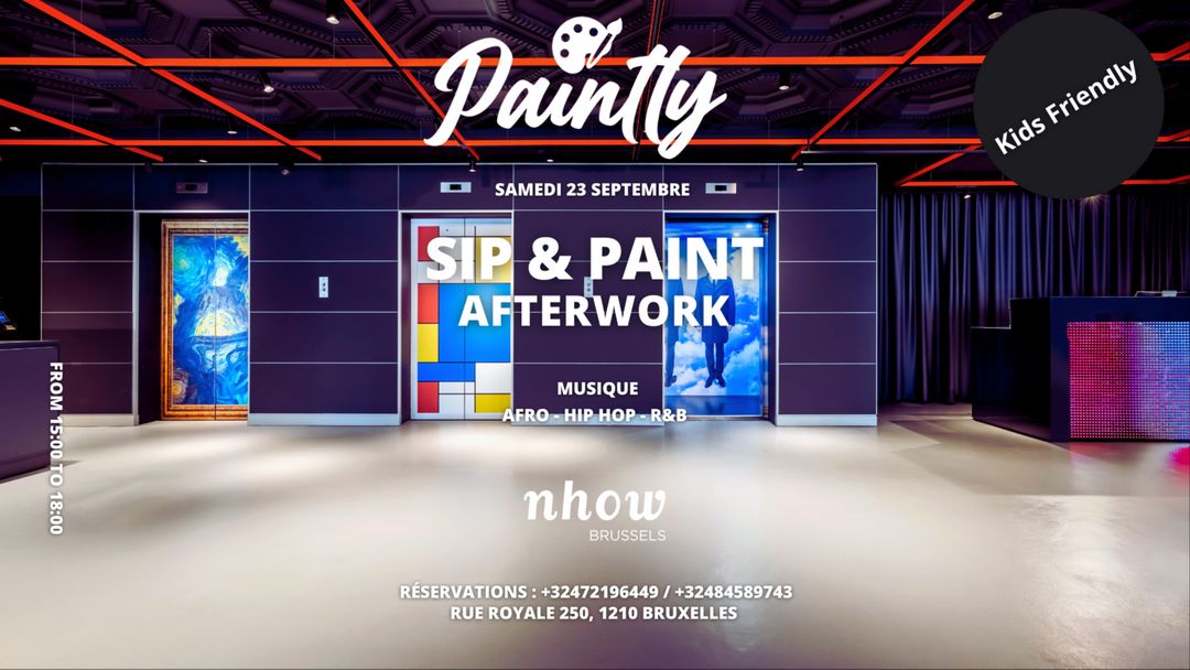 Bruxelles - Sip & Paint By Paintly Kids Friendly event cover