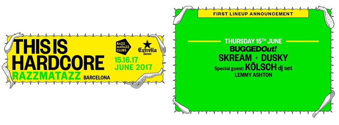 Cartell de l'esdeveniment Bugged Out! w/ Skream · Dusky · Kölsch | This is Hardcore 2017 | Off Week