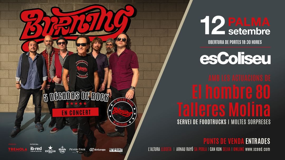 Cartell de l'esdeveniment BURNING en concert