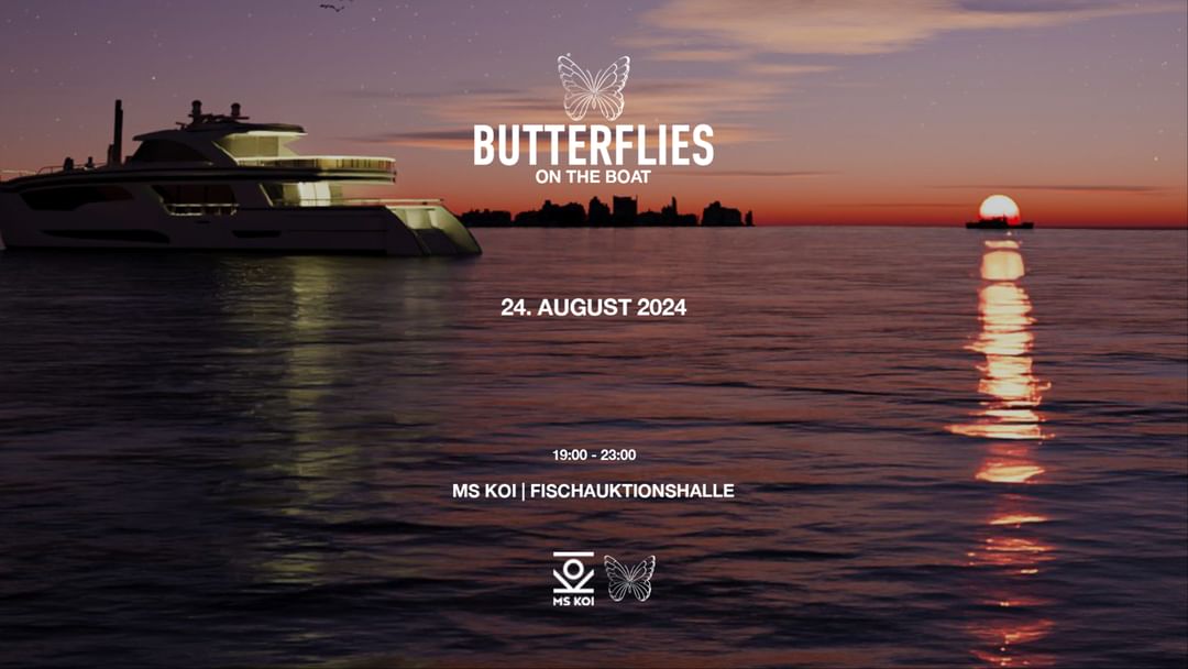 Cartell de l'esdeveniment Butterflies x MS Koi | 24.August 2024