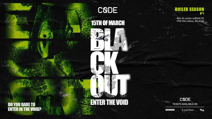 Cover for event: C0DE - BLACKOUT | BOILER SEASON HARD EDITON