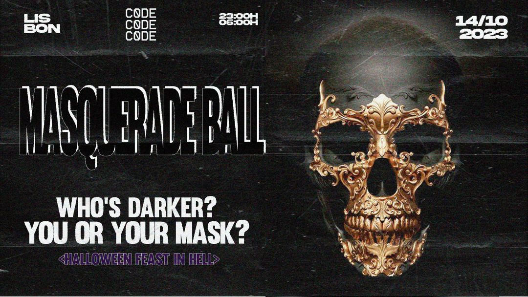 Cartell de l'esdeveniment C0DE - MASQUERADE BALL l HALLOWEEN HARD EDITION