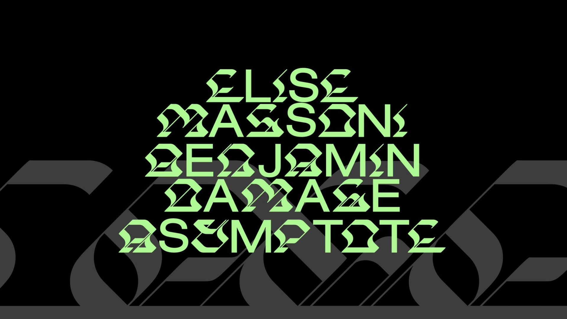 CAGE Pres. ELISE MASSONI | BENJAMIN DAMAGE LIVE | ASYMPTOTE image