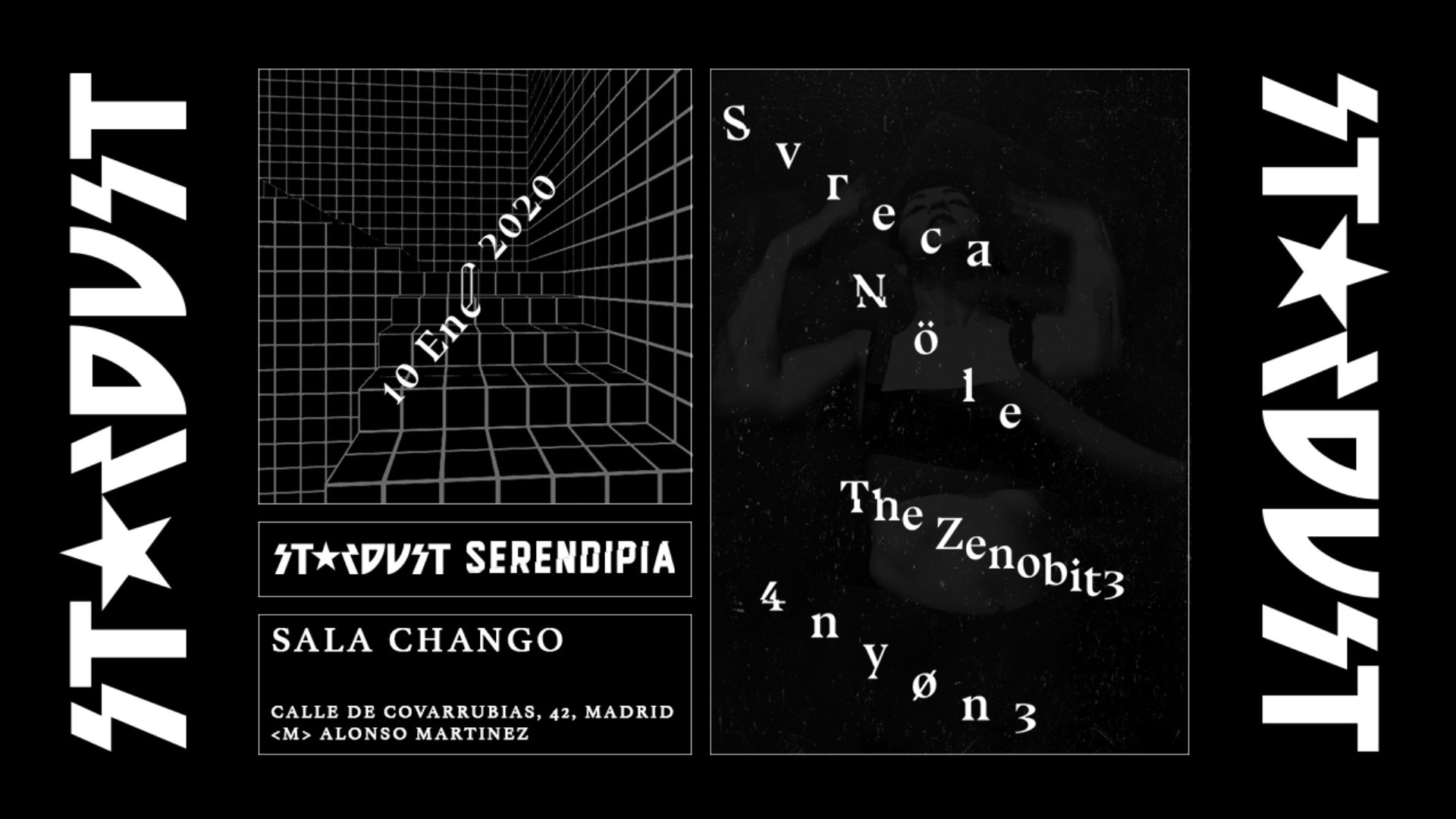 *CAMBIO DE UBICACIÓN: CHANGÓ CLUB* Stardust invites: Svreca, The Zenobit3, Nöle, 4ny0n3