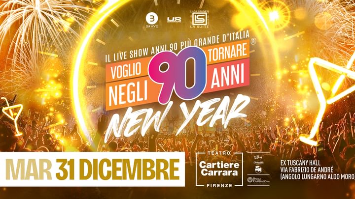 Cover for event: Capodanno Firenze 2025 | Voglio Tornare Negli Anni 90 & ExtraNight