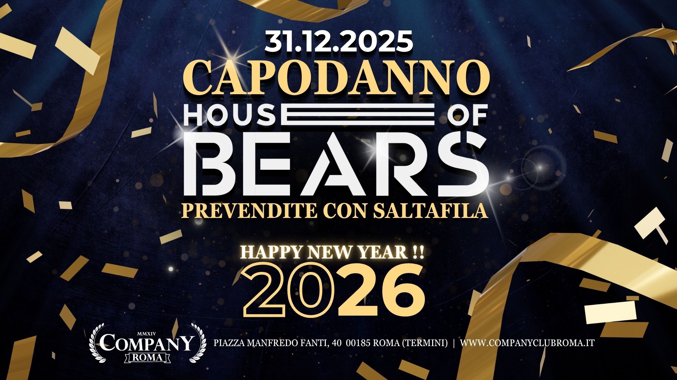 CAPODANNO “HOUSE of BEARS”