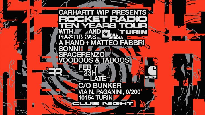 Cover for event: Carhartt WIP pres. Rocket Radio 10 Years Anniversary Tour with Martin Pas & RBL