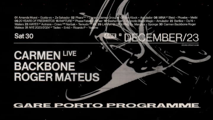 Cover for event: Carmen live + Backbone + Roger Mateus