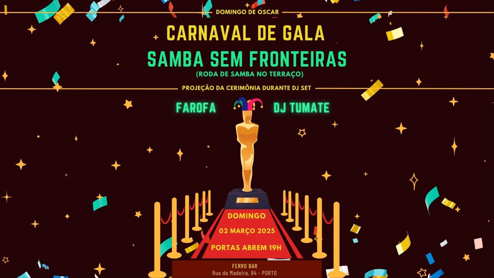 CARNAVAL DE GALA - SAMBA SEM FRONTEIRAS - PROJEÇÃO DO OSCAR image