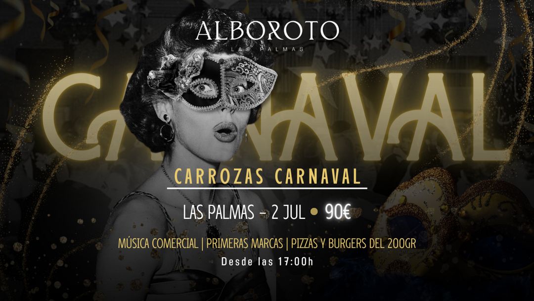 Cartel del evento CARROZA ALBOROTO - Carnaval de Las Palmas de Gran Canaria