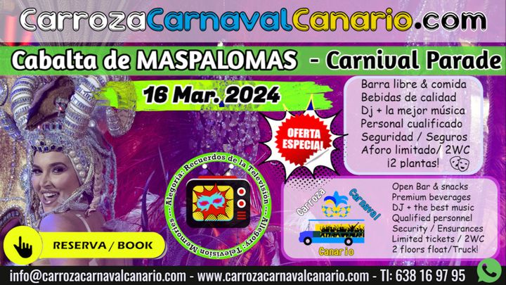 Cover for event: Carroza Cabalgata Carnaval Maspalomas 2024