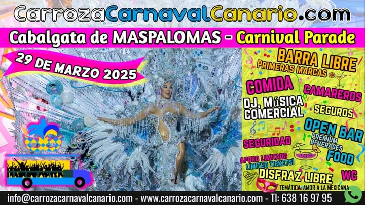 Cover for event: Carroza Cabalgata Carnaval Maspalomas 2025