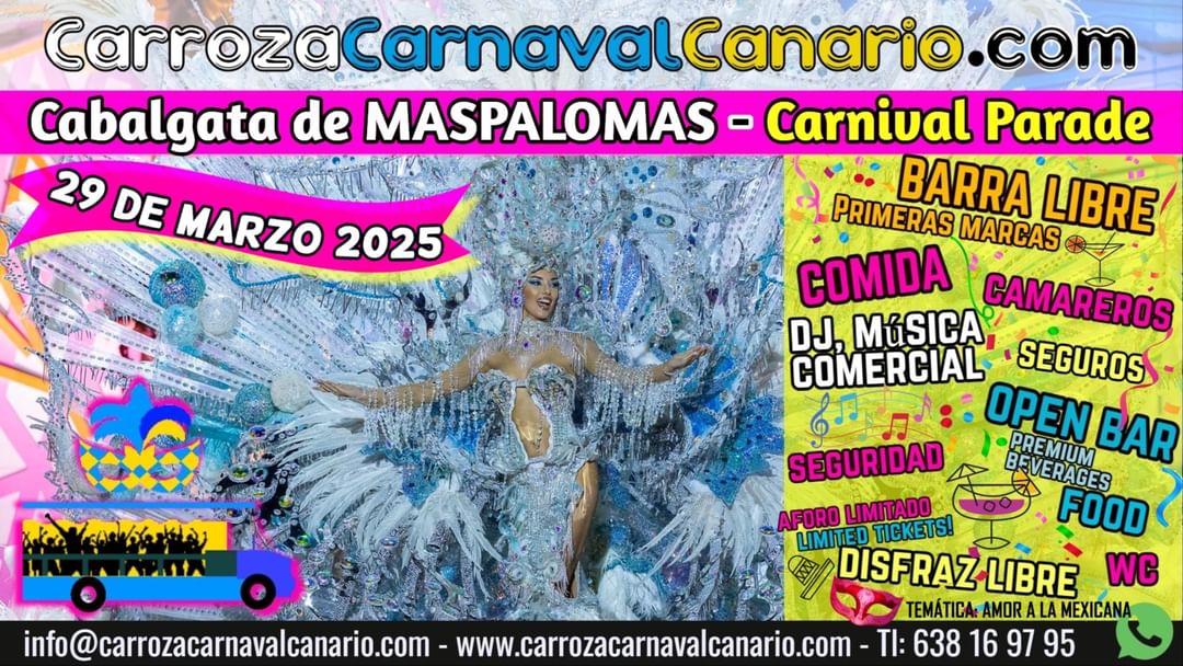 Capa do evento Carroza Cabalgata Carnaval Maspalomas 2025