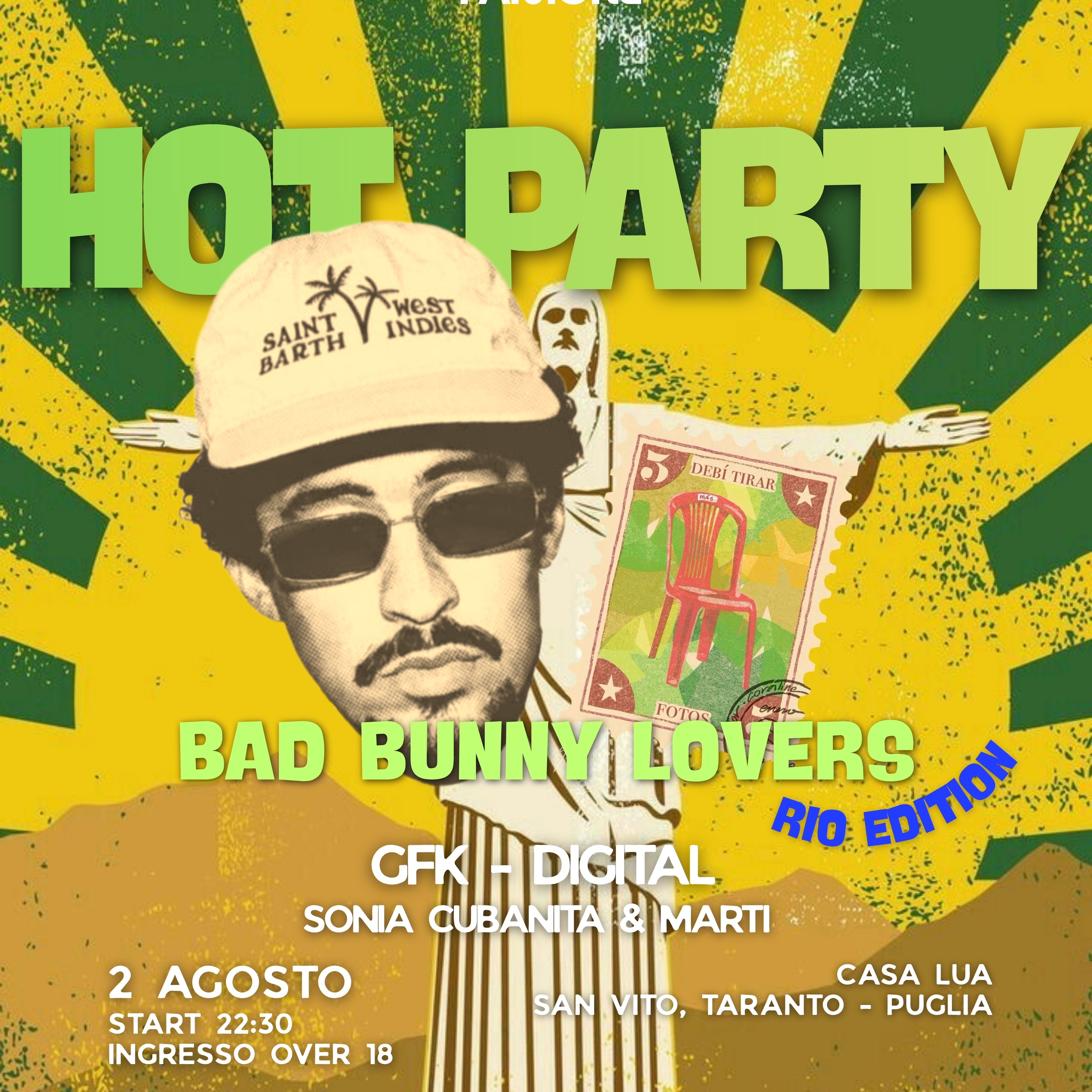 CASA LUA X HOT PARTY BAD BUNNY LOVERS RIO EDITION